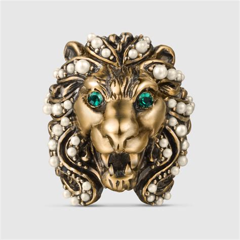 cute gucci rings|female Gucci lion ring.